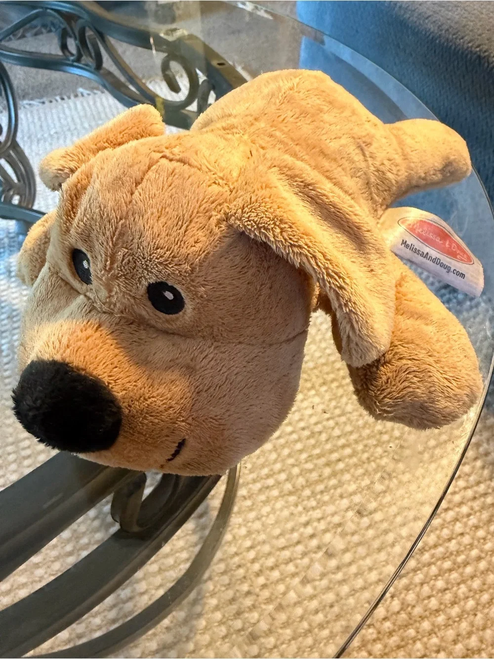 Melissa & Doug examine & treaPlush Brown Puppy Dog Toy - Soft Tan & Black